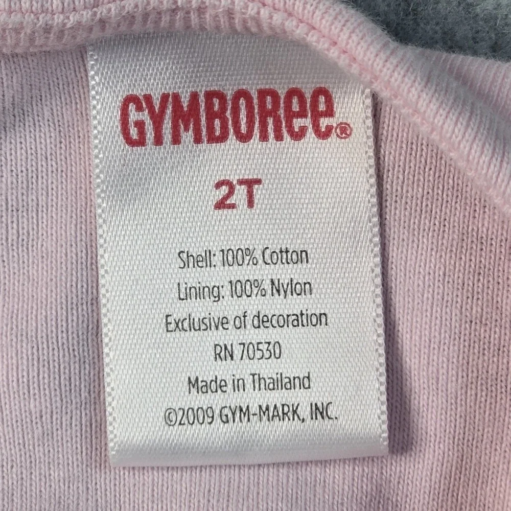Gymboree Pink Ruffle Dress Embroidered Heart Necklace 3D Bows Girls‎ 2T Toddler